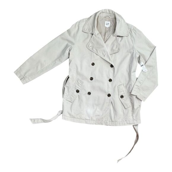 NWT GAP Factory Women's Light Tan Trench Coat SZ PETITE LARGE - Picture 6 of 11